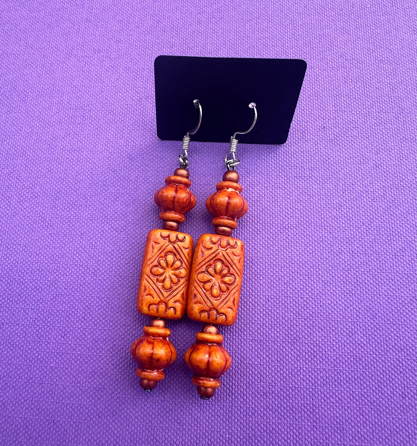 Vintage Orange Glory Earrings