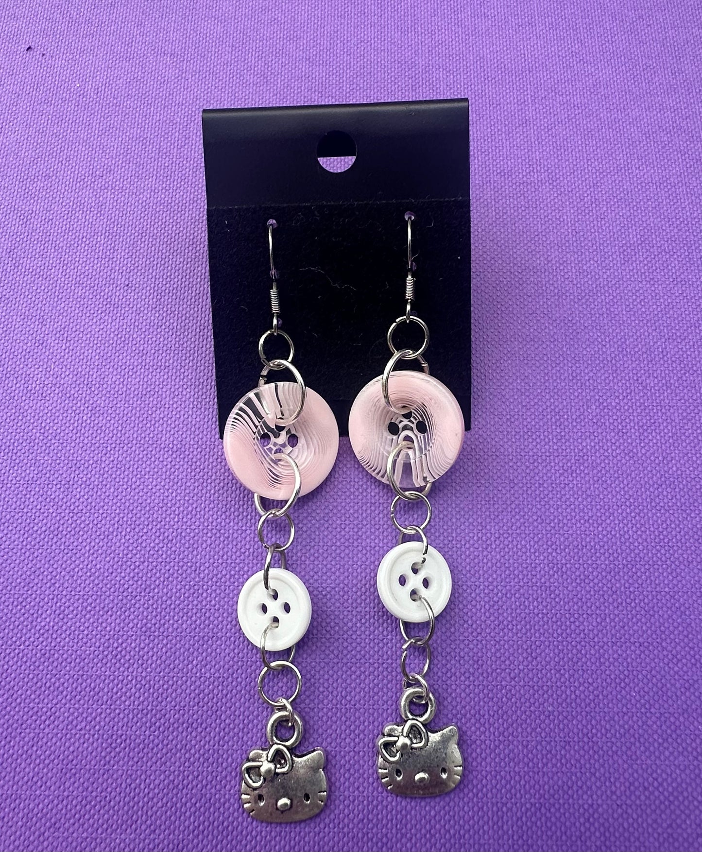 Kitty Button Earrings