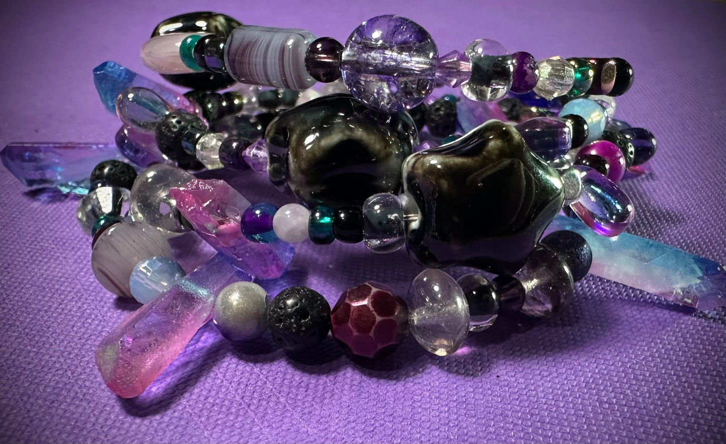 Galaxy Memory Wire Stack Bracelets