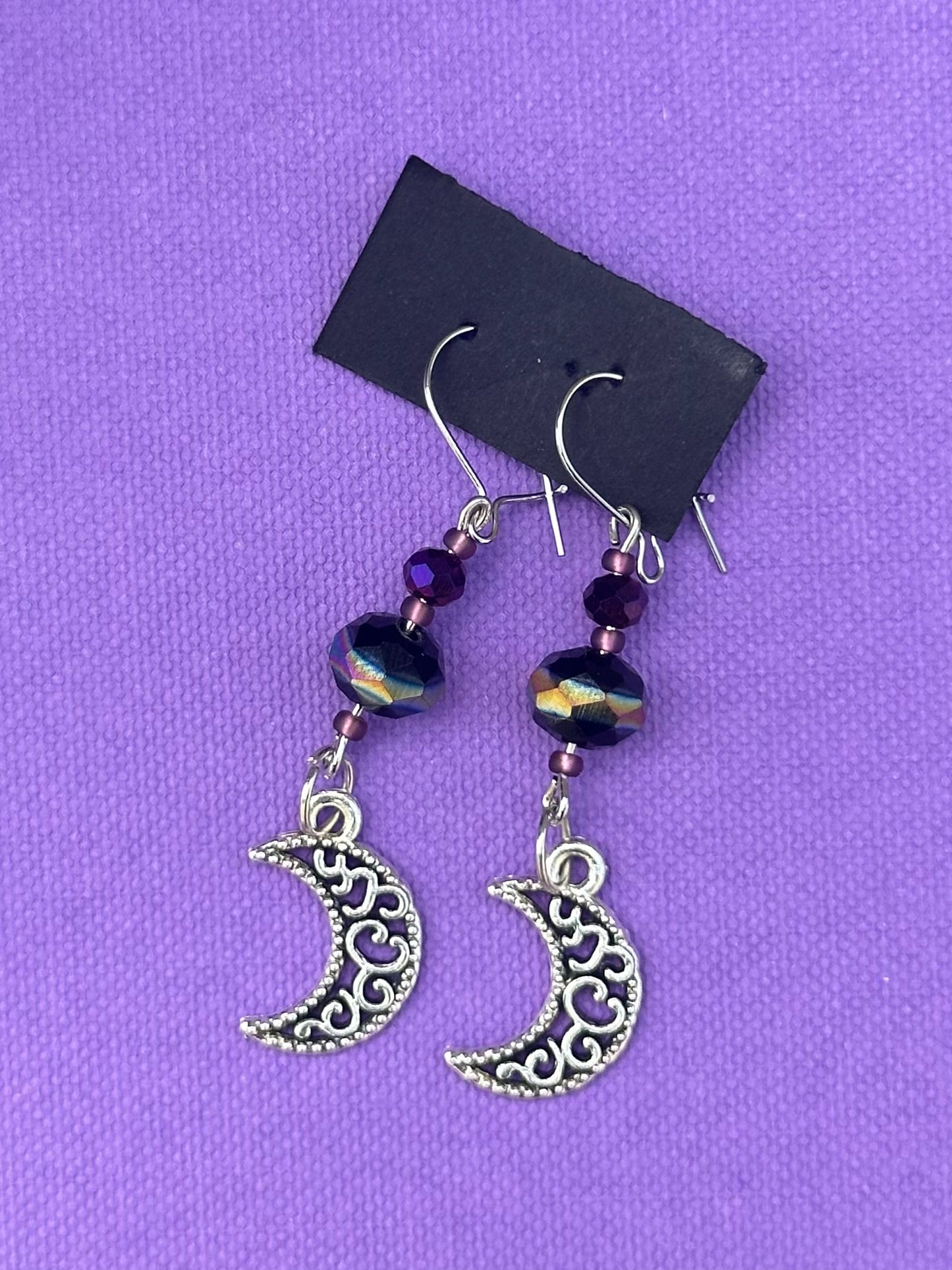 Crystal Moon Earrings