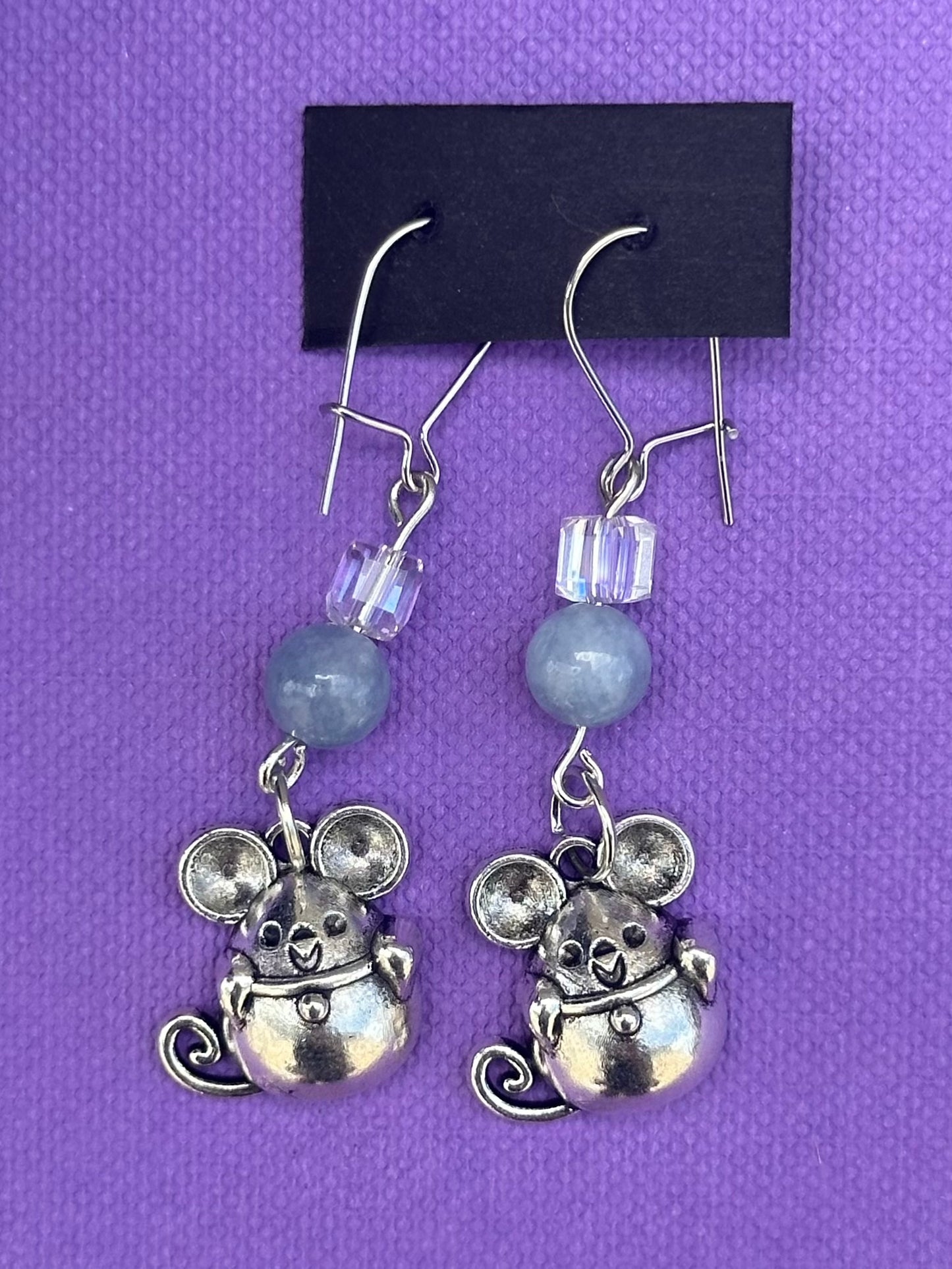 Sliver Rat Earrings
