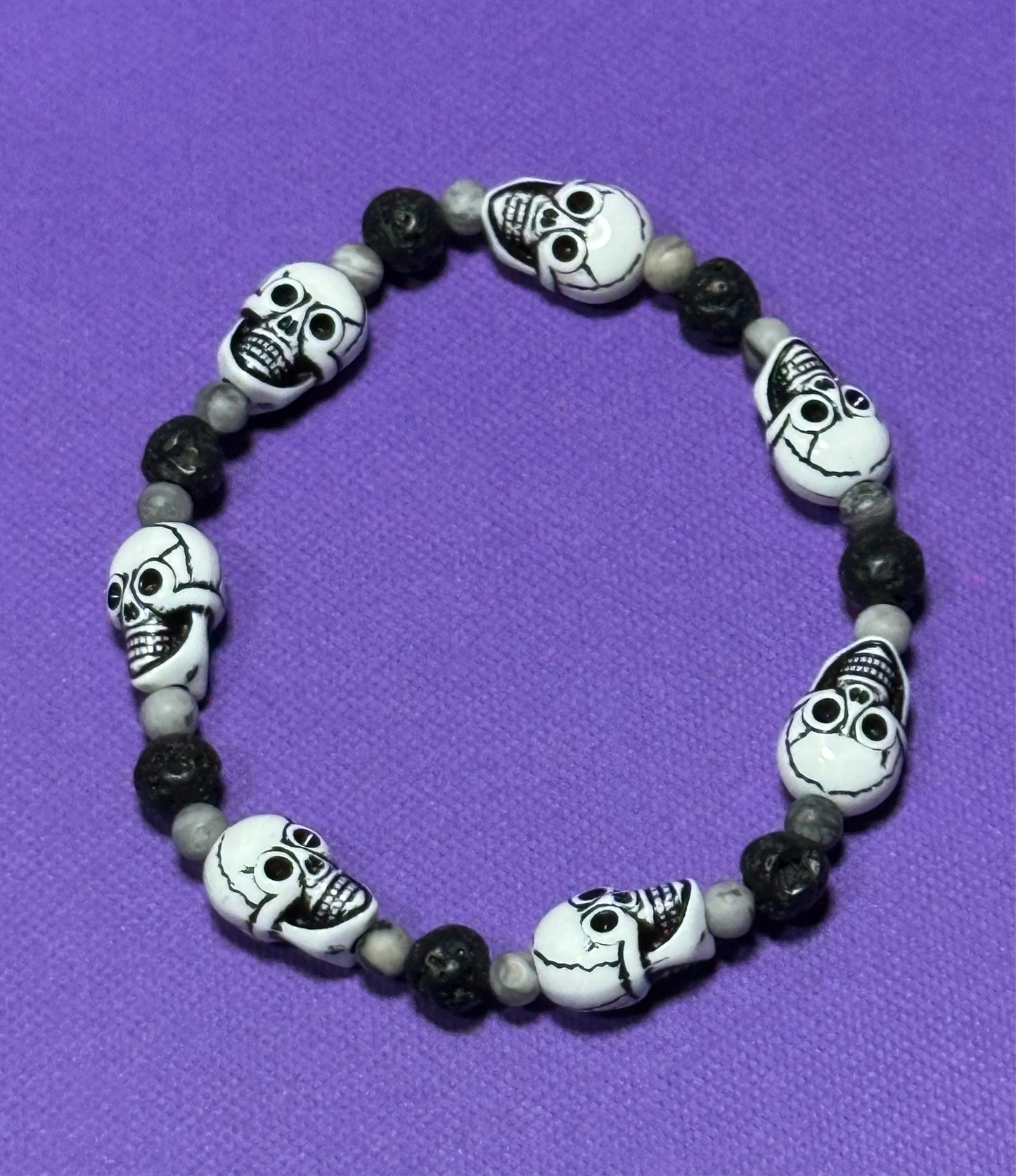 Jasper Skulls Bracelet