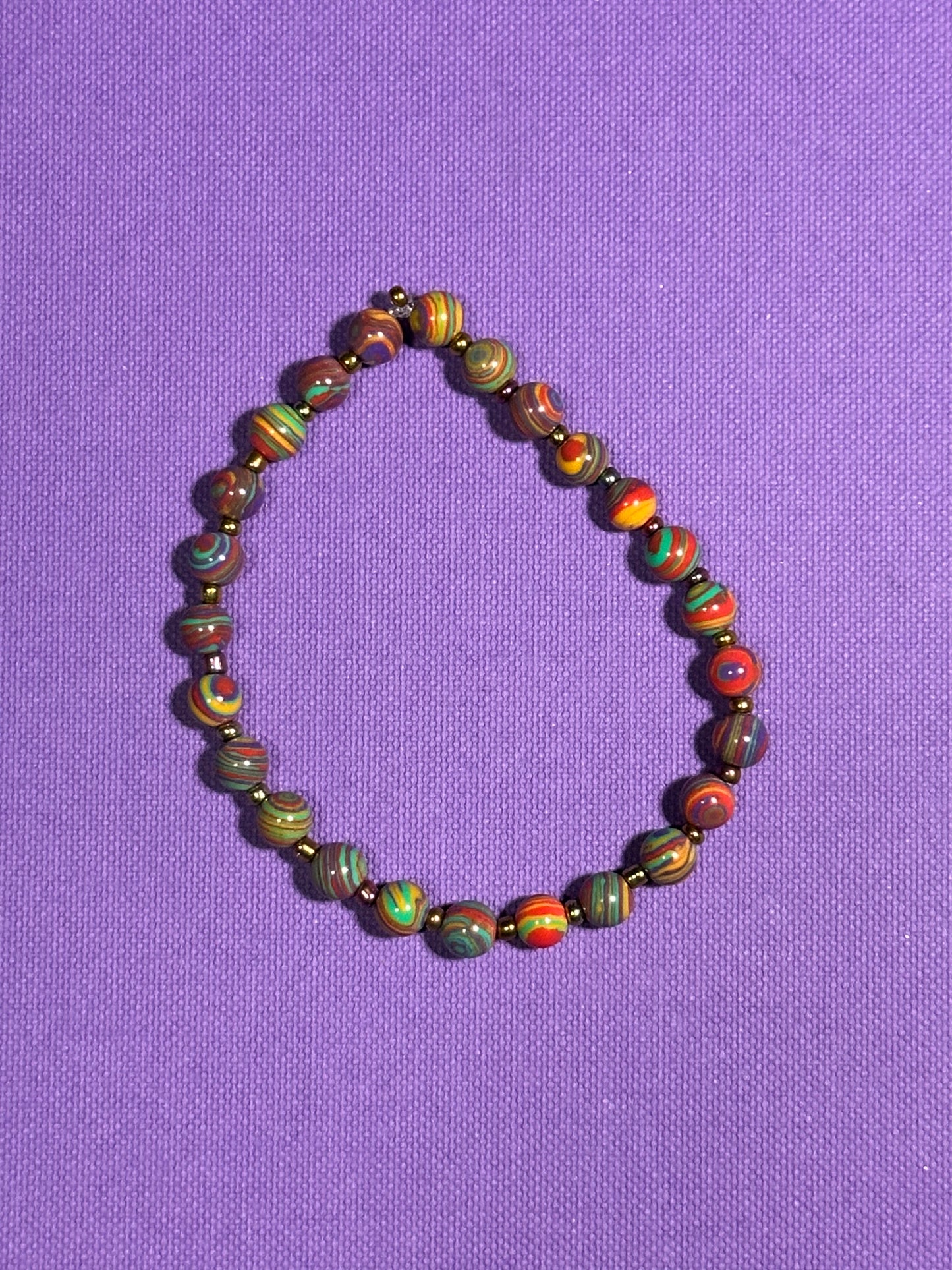 Hypnotic rainbow Malachite bracelet
