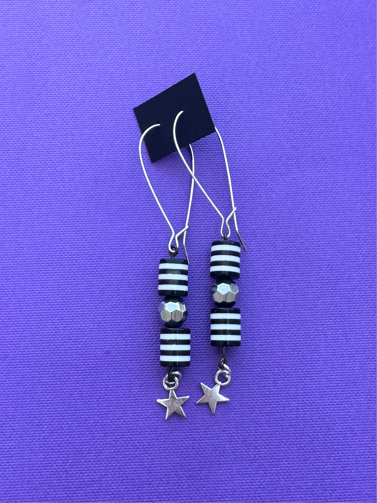 Striped Star Earrings