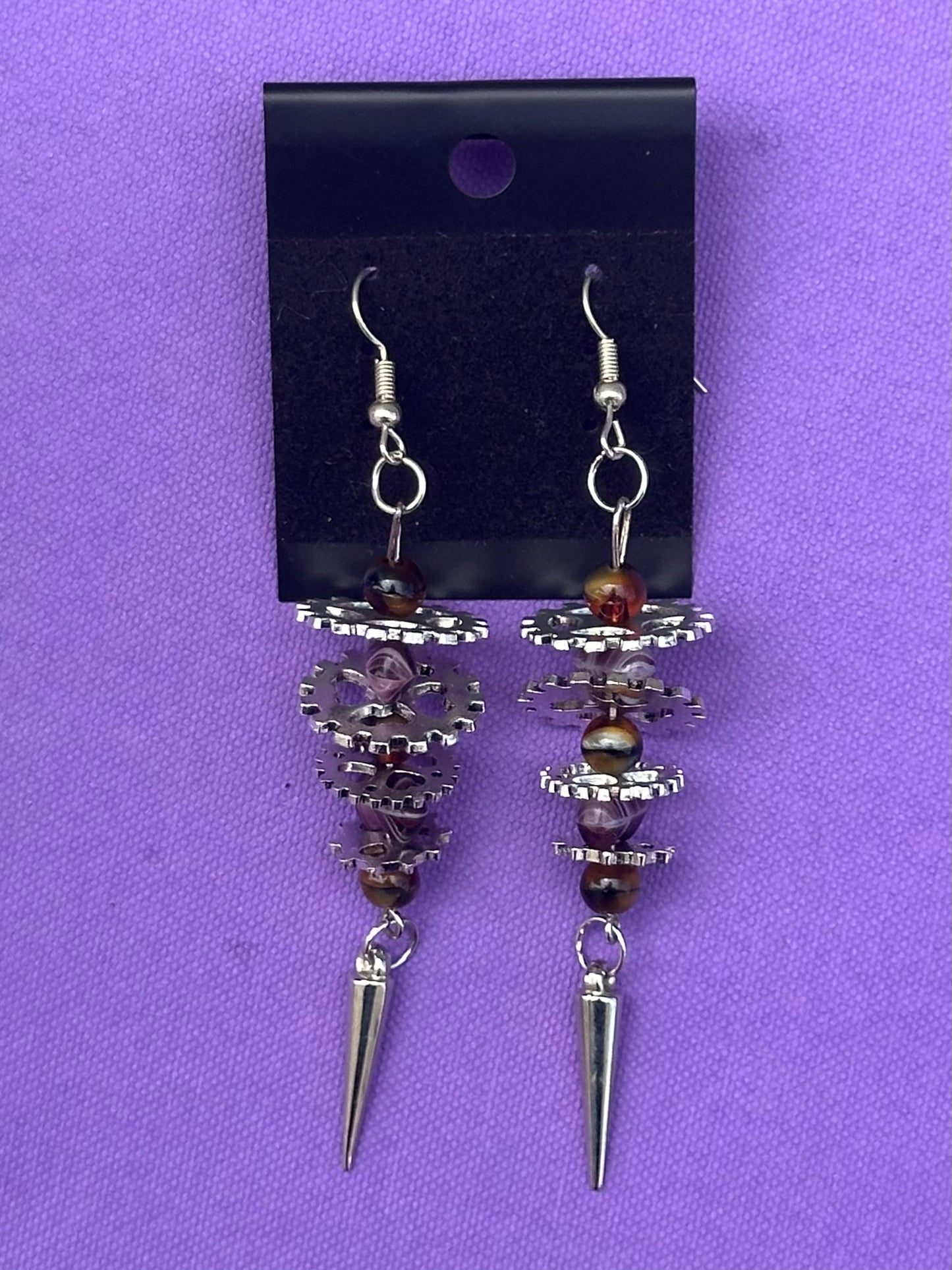Dewy Gear Drop Earrings