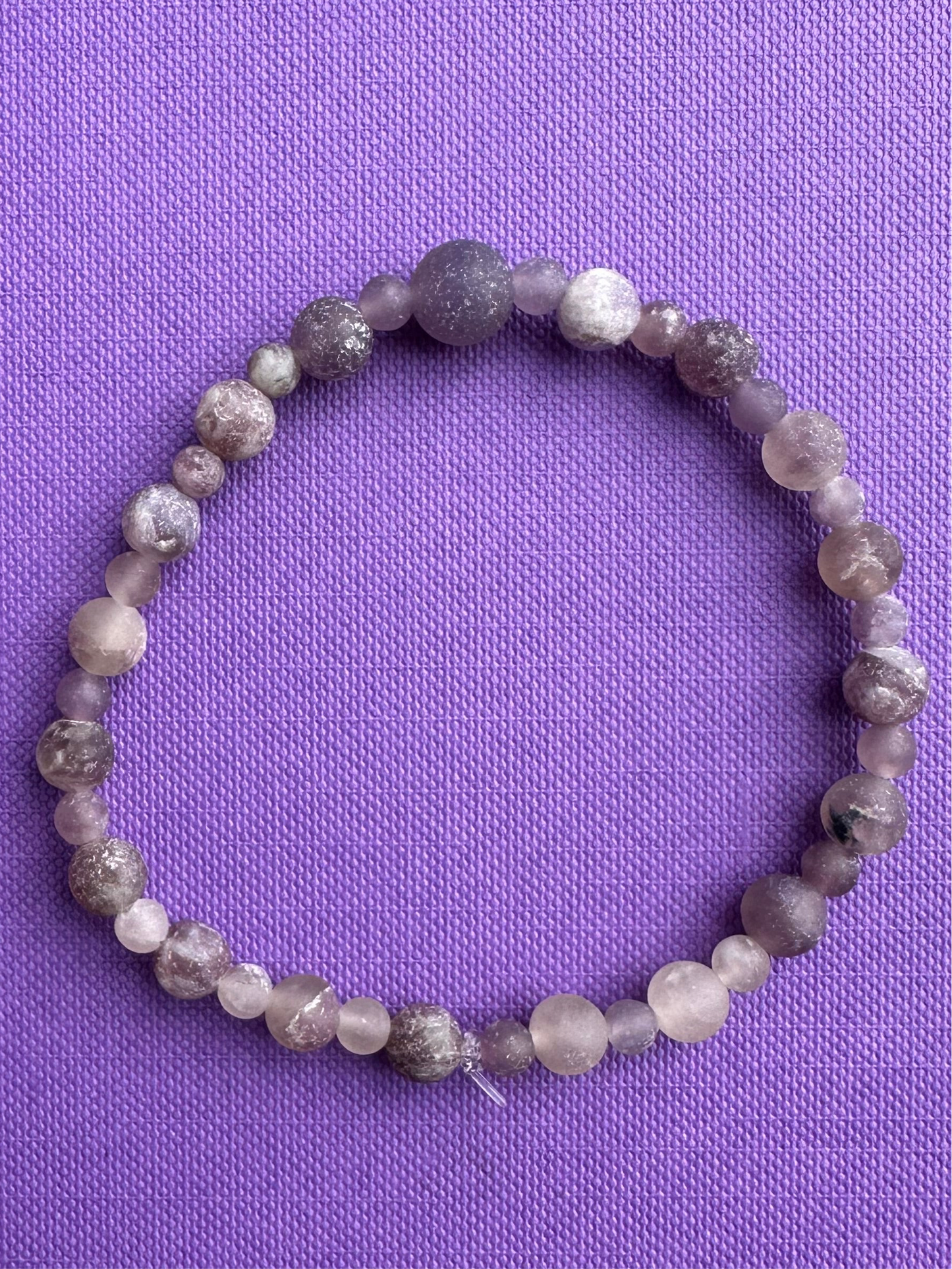 Frosted amethyst bracelet