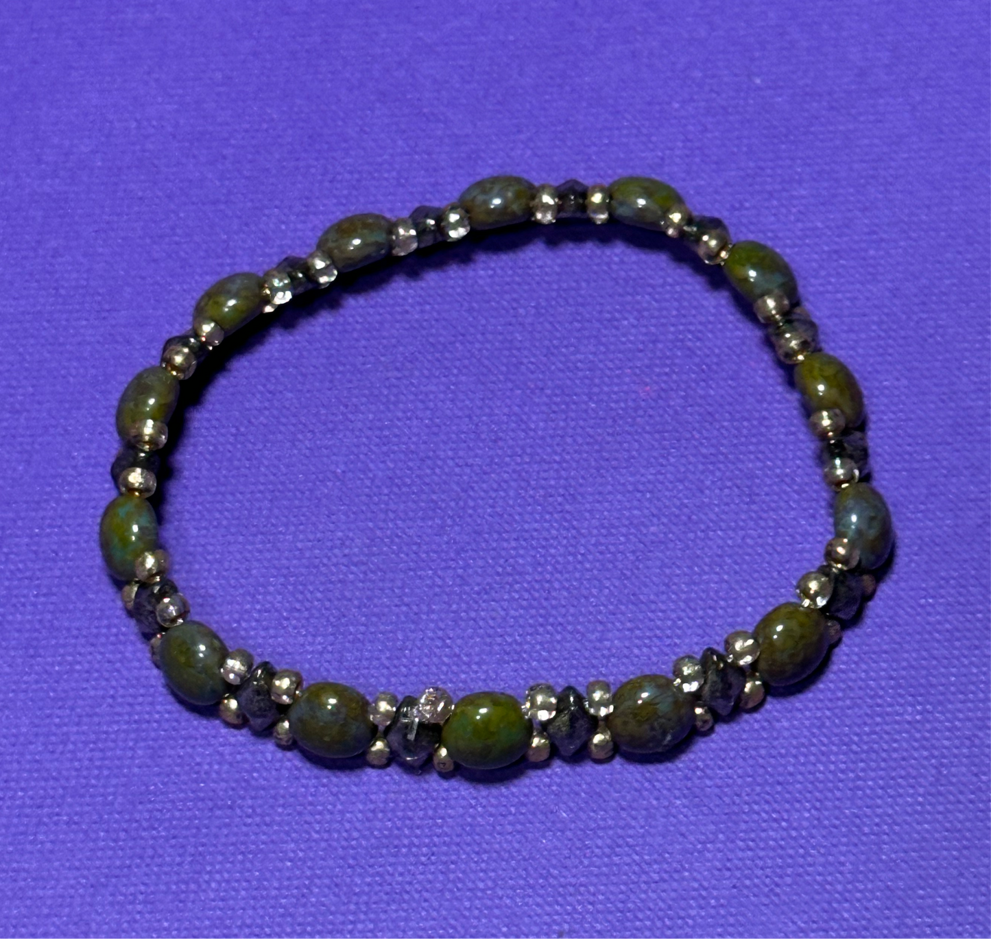 Mossy Gold Double strung Bracelet