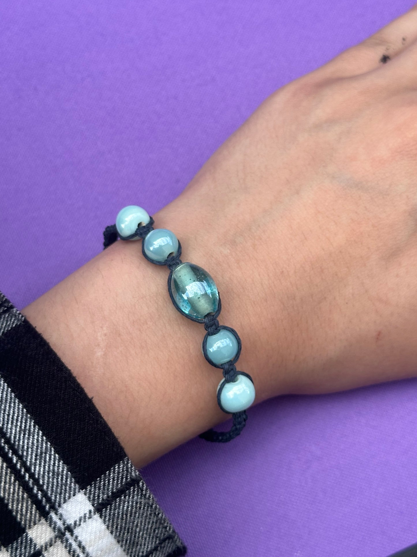 Midnight ocean macreme bracelet
