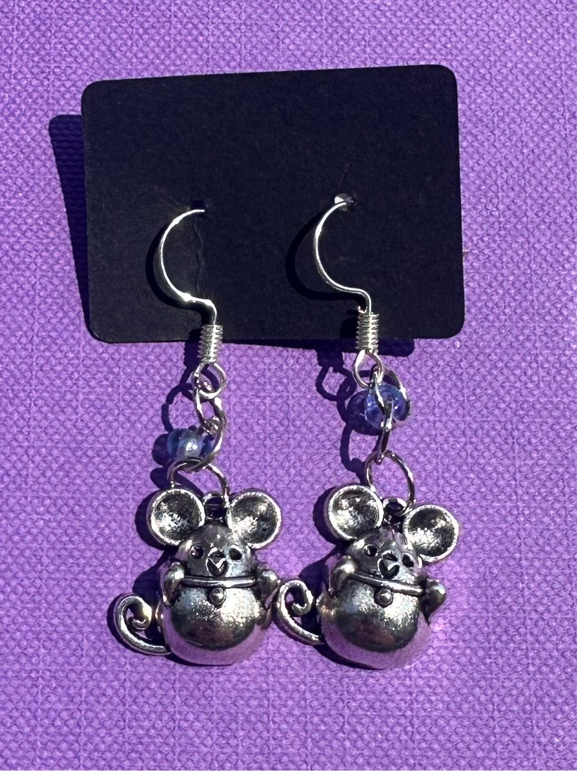 Sliver Rat Earrings