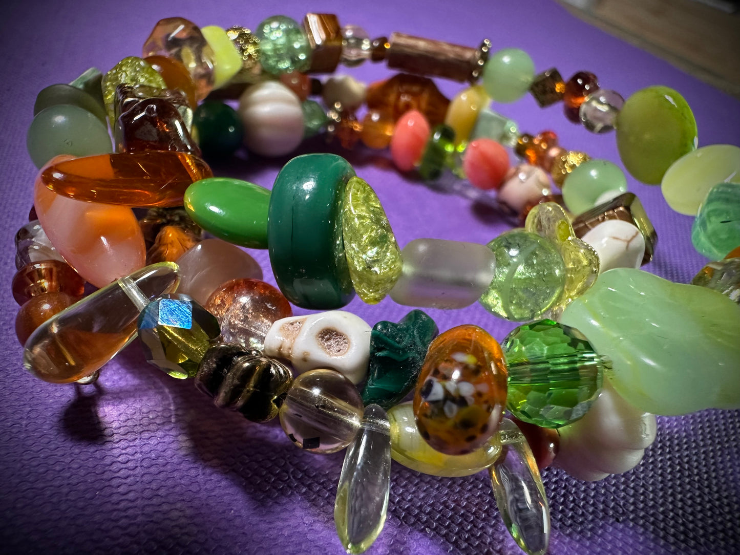Wild Jungle Memory Wire Bracelet