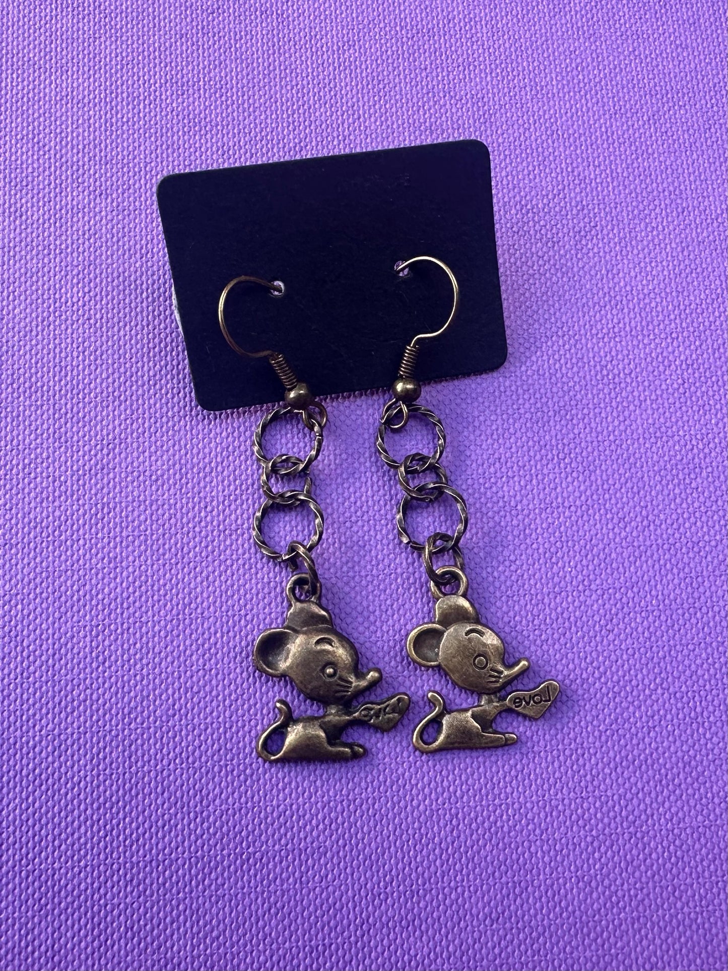 Bronze Rodent Earrings