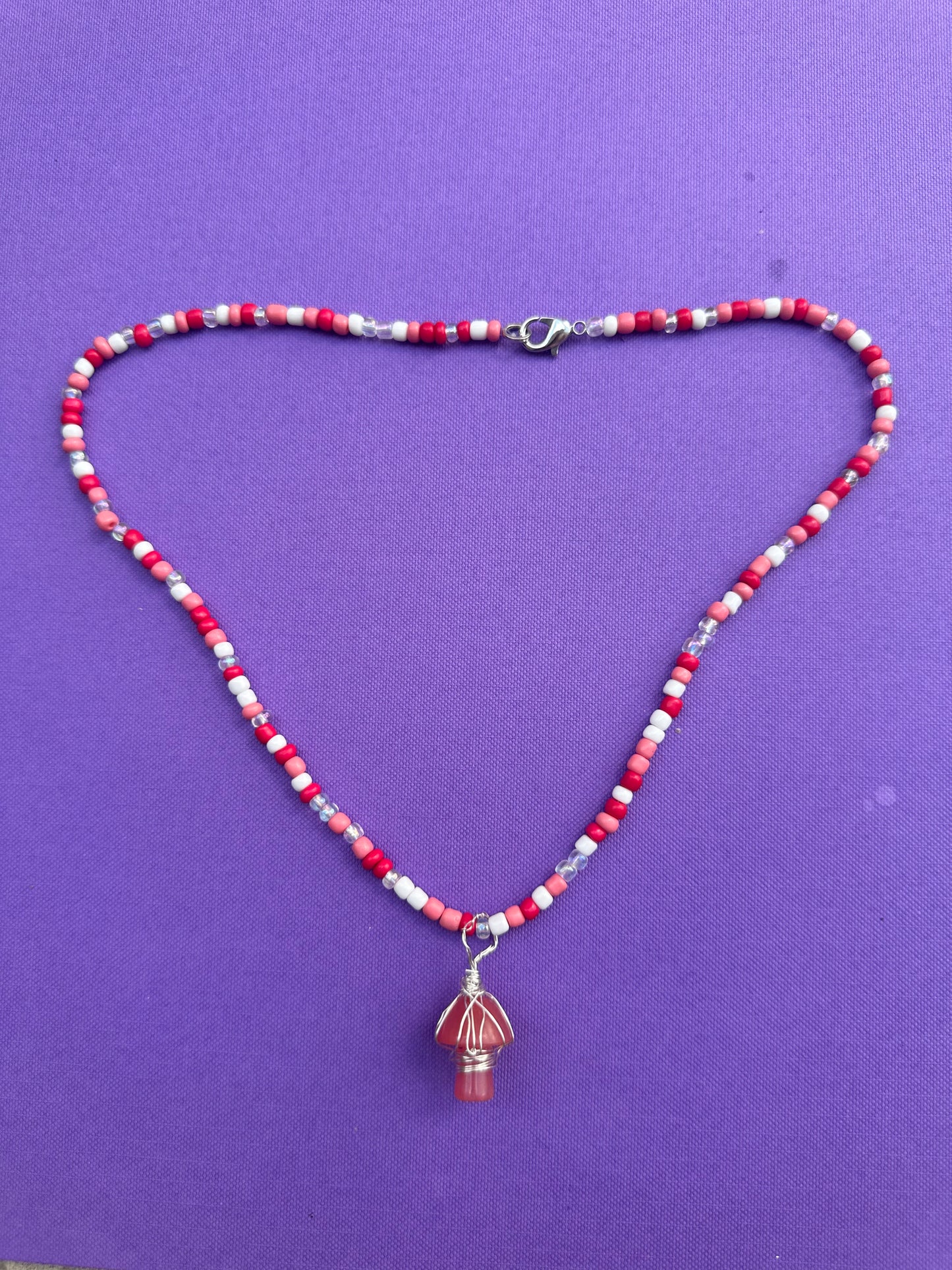 PinkMush Beaded Necklace