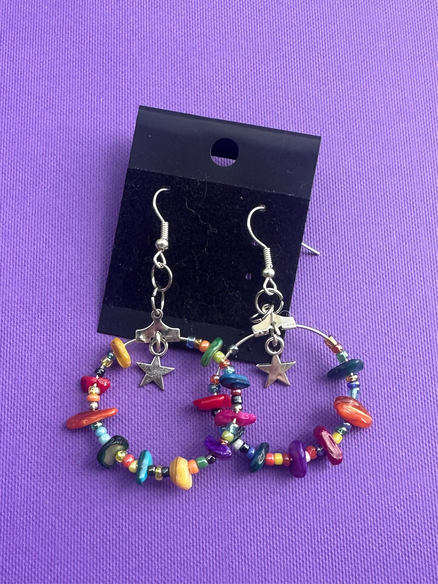 Rainbow Hoops Earrings
