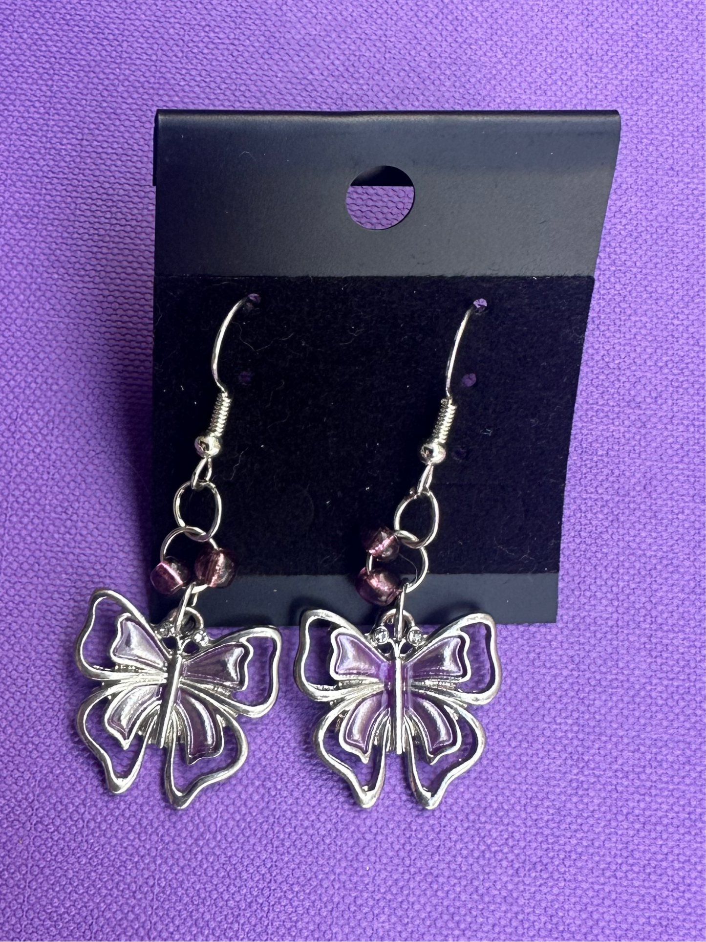 Violet Butterflies Earrings