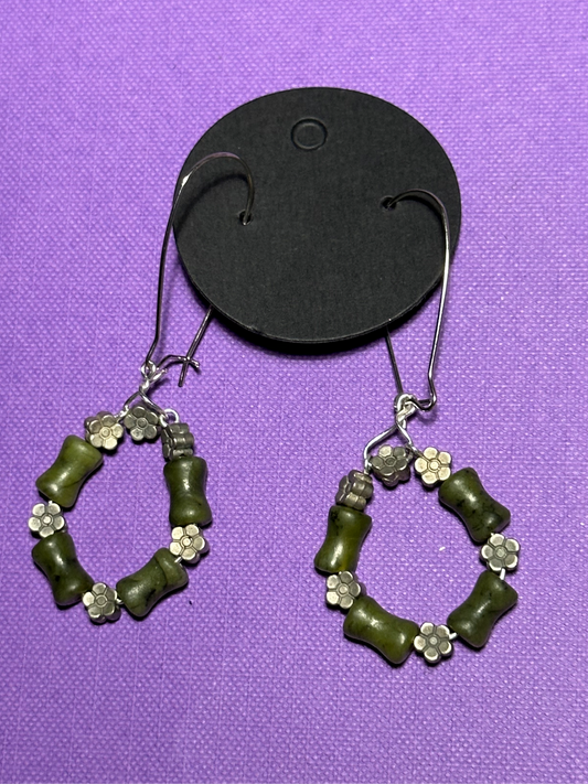 Blooming Bamboo Jade Earrings