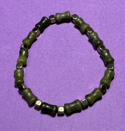 Golden Jade Bamboo Bracelet