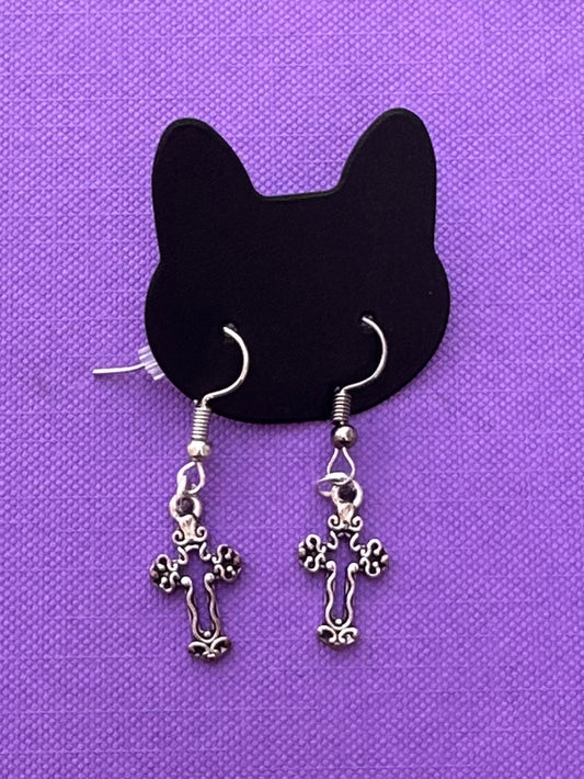 Gothic Cross Earrings