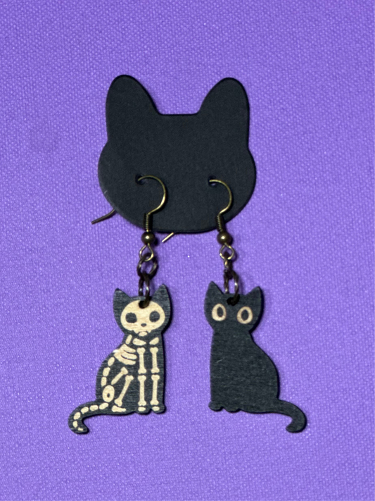 Skele-Kitty Earrings