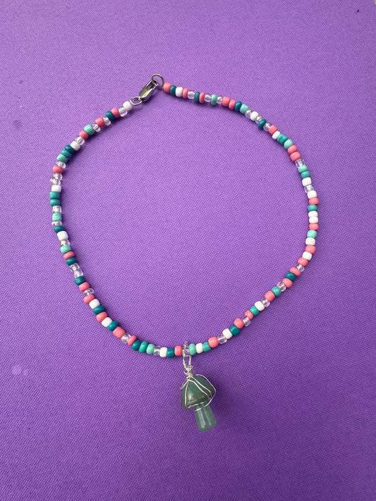 PinkMush Swamp Beaded Necklace