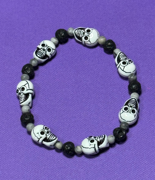 Jasper Skulls Bracelet
