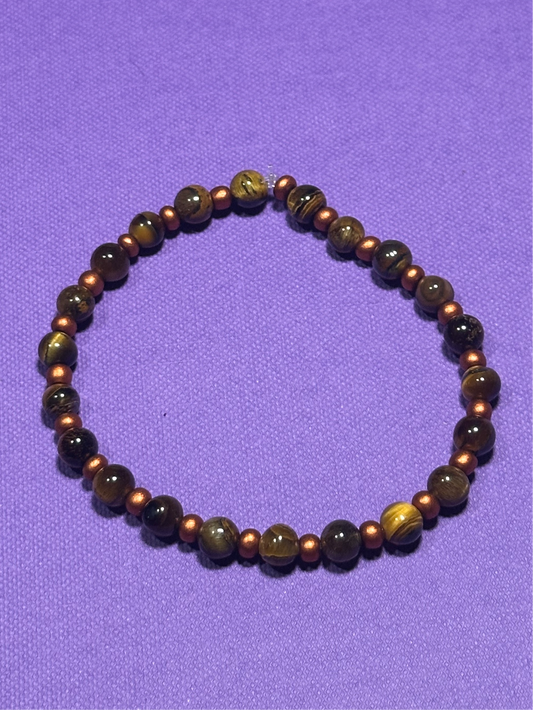 Copper Tigers Eye Bracelet