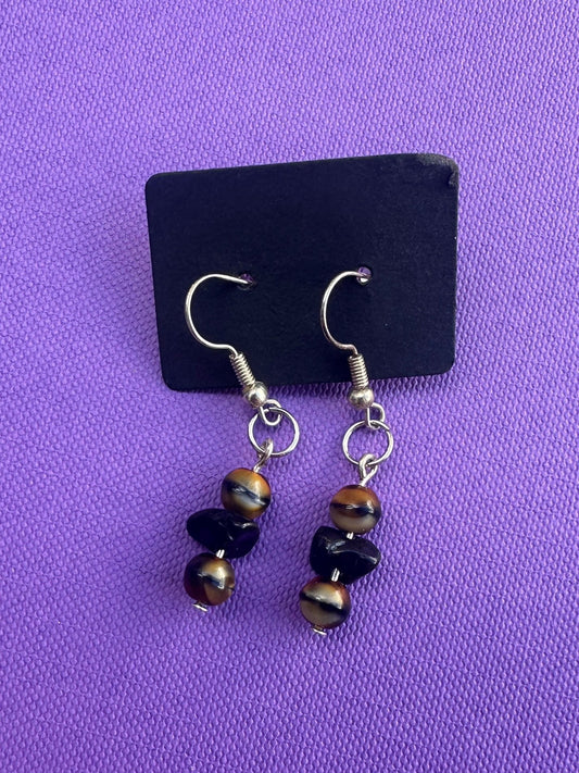 Simple Tigers Eye Earrings
