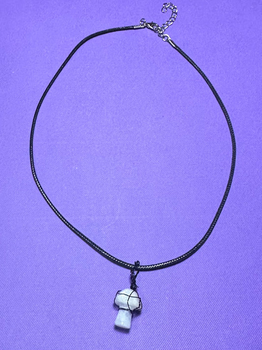 White Mushroom Necklace