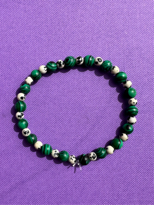 Malachite dalmatian bracelet